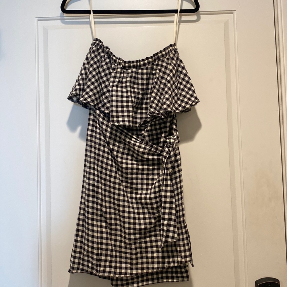O’Neill  Mahalia strapless dress, black and white gingham - Small